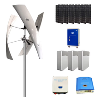 Système solaire et éolien hors réseau monté sur le toit, système solaire 1 kW 20 kW, batterie au lithium