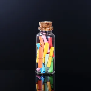 Bouteille en verre Avec Du Liège Petite Transparent Clair Mini Flacons en Verre Vides Pots Pour L'emballage De Cadeau