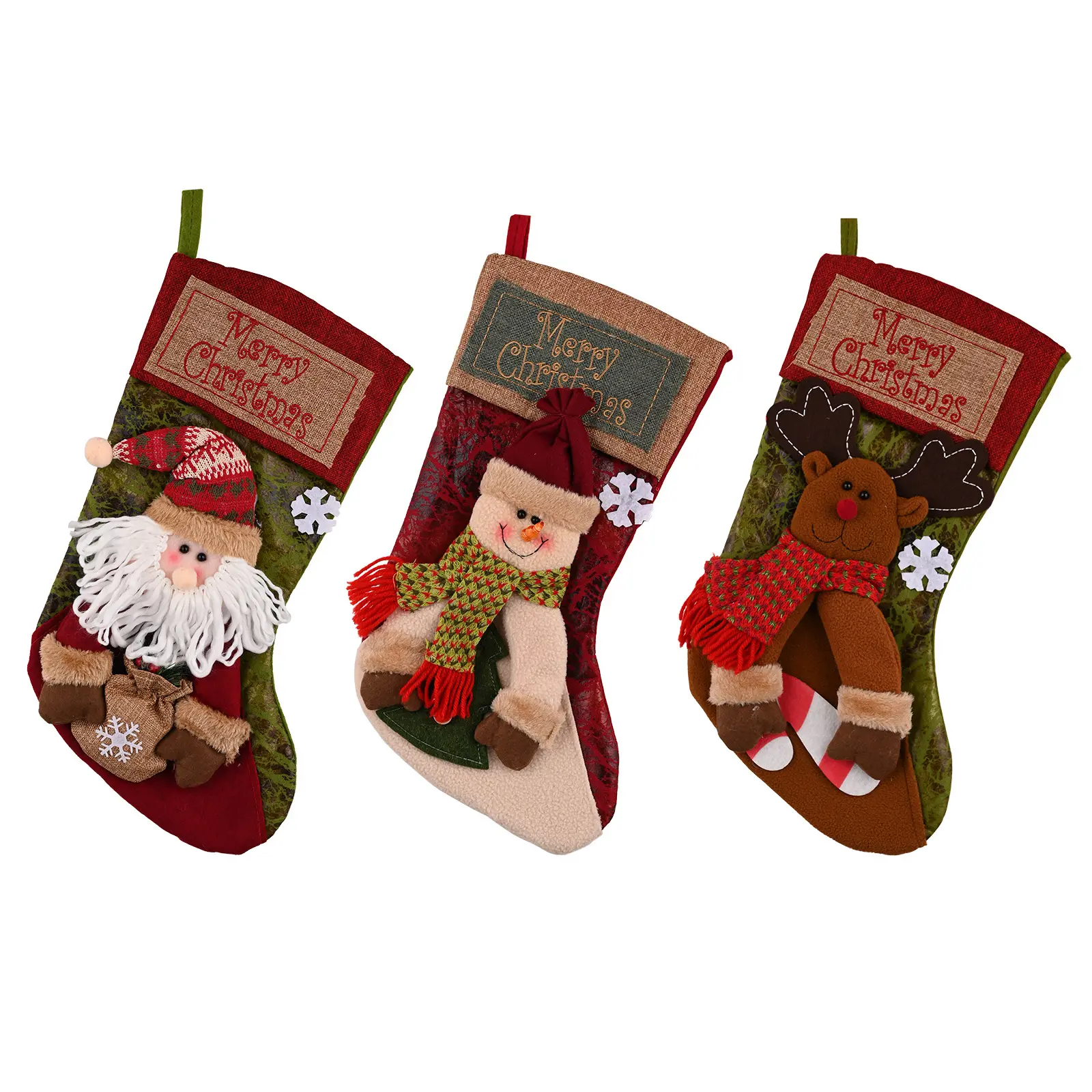 2022 Navidad Santa Claus christmas stockings decoration socks Large cartoon sublimation christmas stockings for embroidery