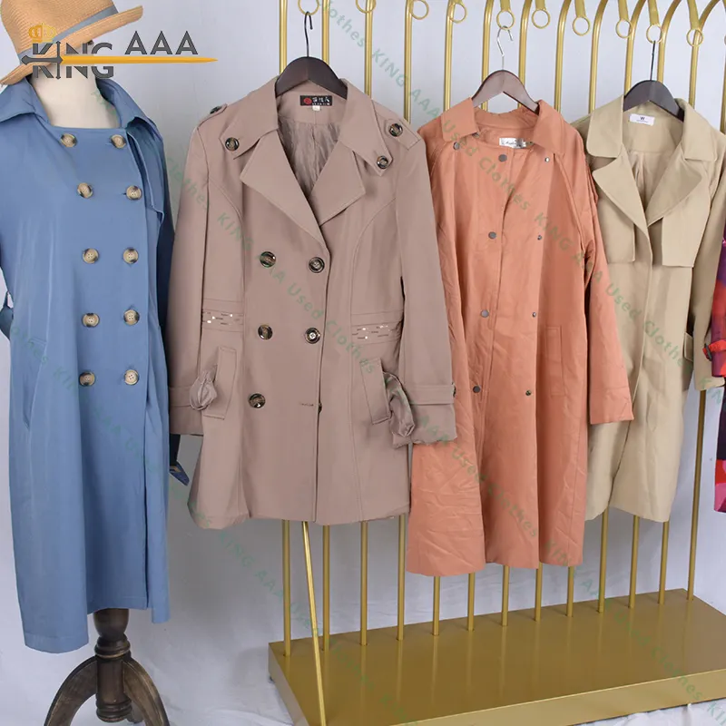 Chinesische fabrik großhandel wursted mantel second hand Oberteile warme kleidung mantel massenkleidung