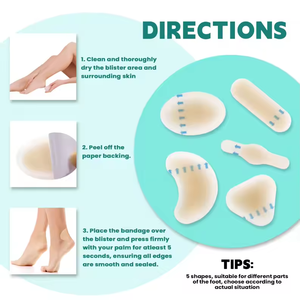 Patchs hydrocolloïdes de prévention des ampoules au talon, vente en gros usine, bandages en gel avancés pour la récupération des pieds - Product Image 3