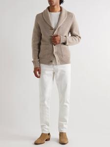 ODM Winter Thick <strong>Men</strong> <strong>Cardigan</strong> Sweater With Button Knitted <strong>Shawl</strong> <strong>Collar</strong> Cashmere <strong>Cardigan</strong> <strong>Men</strong> - Product Image 4