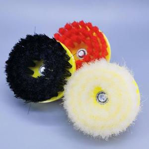 <span class=keywords><strong>Brosse</strong></span> électrique <span class=keywords><strong>rotative</strong></span> noire à poils rigides pour le nettoyage des sols, disque de 6 pouces, outil de nettoyage de tapis pour le detailing automobile - Product Image 2