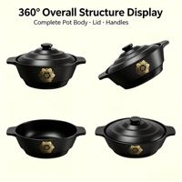 Casserole en céramique pour cuisinières à induction et à gaz, résistante aux hautes températures, capacité 4,5 L, antiadhésive, durable, compatible lave-vaisselle, nouvelle collection chinoise
