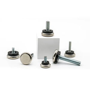 Filetage de tige nickelé personnalisé <span class=keywords><strong>1</strong></span>/4 "-20*<span class=keywords><strong>1</strong></span>" <span class=keywords><strong>pieds</strong></span> de nivellement de machines lourdes d'armoire niveleur à Base en métal - Product Image 2