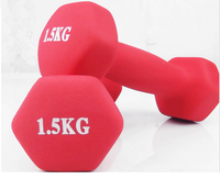 Haltères roses à usage domestique haltères en néoprène pour la musculation du fitness pour femmes haltères hexagonaux revêtus de fer à tremper