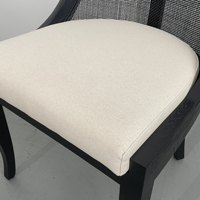 Ensemble de table à manger en chêne massif de style farmhouse, design français, avec 4/6 chaises à dossier haut, pour salon, bar à domicile, appartement, entrepôt, salle de sport