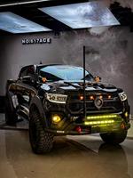 Support de treuil avec éclairage LED inclus, barre de protection avant en acier au manganèse de style Barrett pour GWM Ute 2023-2026