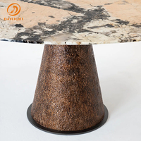 Table à manger de luxe, villa de luxe légère, table à manger en bois massif et marbre, table à manger rectangulaire moderne haut de gamme, console personnalisable