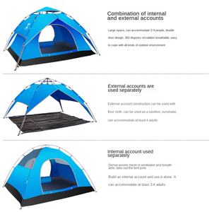 <span class=keywords><strong>Tourisme</strong></span> de plein air tente double couche entièrement automatique étanche pour le camping - Product Image 5