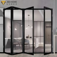 Portes pliantes NFRC, système d'isolation thermique, portes bi-pliantes, multiples applications, étanchéité à l'air, verre trempé pour extérieur