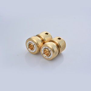 Connecteur d'eau tout en cuivre 1/2 pouce en laiton à raccord rapide pour tuyau d'arrosage et pistolet à eau - Product Image 2