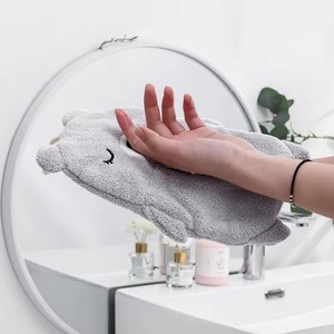 Hand <b>Towel</b> Super Soft Hand <b>Drying</b> <b>Towels</b> with Hanging Loops Cute Cartoon <b>Quick</b> Dry Hand <b>Towels</b> for Kids Adults - Product Image 5