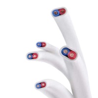 Kabel Tembaga Padat Datar Berlapis PVC BVVB Tugas Berat, 2 Inti 1.5-6.0mm2, Penutup Putih Merah Hitam, Tegangan 300/500v