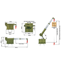 Kit d'assemblage de bras de levage pour grue RC P803, télécommande 1:12, pour camion militaire de construction 8x8 HG P802, pièces de rechange DIY améliorées