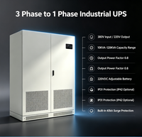 3 Fazdan 1 Faza Online UPS 380V Giriş 220V Çıkış 10KVA 120KVA PF0.8 IP31 40kA Akım Koruması 220VDC Veri Merkezi için