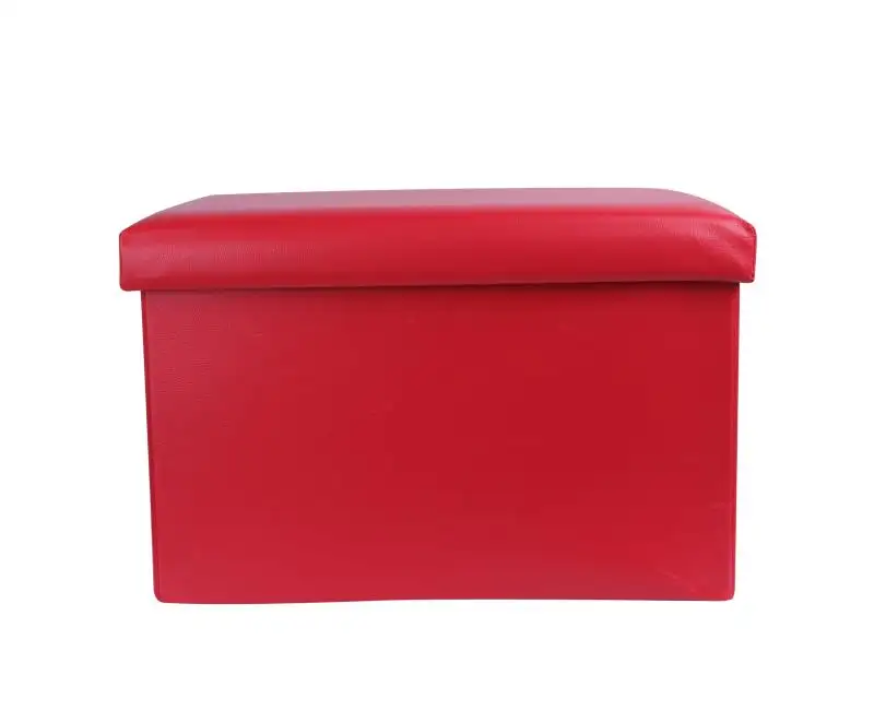 Contemporary Furniture Leather Smooth Surface Ottoman Stool &Ottoman Storage.