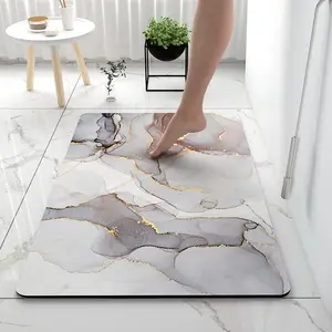 Absorbing Non-slip Absorbent Floor Mat Soft Comfy Mould Resistant Bathroom Diatomite Bath Mat
