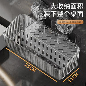 Étagère à ventouse en plastique transparent, boîte de rangement murale pour cosmétiques, robuste, pour salle de bain, sans perçage requis - Product Image 3