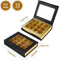 Boîte à truffes à adsorption magnétique et à fenêtre pour chocolat artisanal