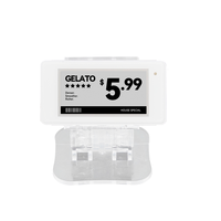 Label Rak Elektronik JSJ White 2.13 Inch Edisi Beku, Pemasangan Mudah, Tahan Dingin, Label Harga E-Paper untuk Makanan Beku