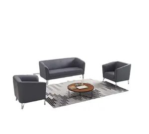 Set Sofa Kantor Bahan Kulit Sintetis dan Penggunaan Umum Furnitur Komersial W8600