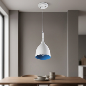 Suspension ronde en métal suspendue de luxe en laiton AK en blanc fini pièce personnalisée pour la décoration intérieure de la maison et de l'hôtel - Product Image 1