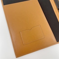 Carpeta de cuero A4 para documentos y oficina, carpeta de archivador de hojas sueltas, 3 anillos negros, A4