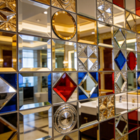 Mosaïque de verre moderne en gros, carreaux carrés et rectangulaires pour revêtement mural intérieur de autocar, décoration de maison et miroirs
