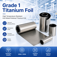Feuille de titane GR1 haute température ASTM B265 pour brasage sous vide, plaquettes de calage, joints aérospatiaux, composants de four, OEM