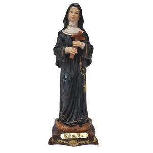 Fábrica de resina personalizada <span class=keywords><strong>Santa</strong></span> <span class=keywords><strong>Rita</strong></span> estatua religiosa artesanía regalos cristianos decoración del hogar figurita productos religiosos católicos - Product Image 6