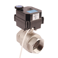 Vanne à boisseau sphérique motorisée électrique intelligente en acier inoxydable, 2 voies, proportionnelle, miniature, RS485, AC 230V, IP67, OEM, pour l'eau