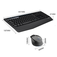 Ensemble clavier et souris sans fil Logitech MK345, taille standard, 2,4 GHz, longue durée de vie de la batterie, repose-poignets pour bureau, maison, PC
