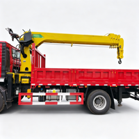 Matériel de levage, grue hydraulique montée sur camion de 8 tonnes, grue à flèche droite à 5 sections, hauteur de levage de 20,1 m