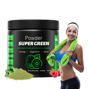 Oem Veganistisch Kruid Extract Super Greens Mix Organische Superfoods Probiotica Poeder Energiedrank Enzymen Energie Detox Poeder - Product Image 1