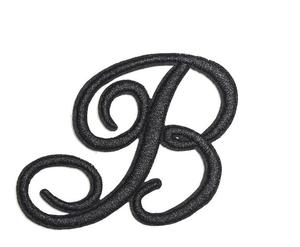 Patchs brodés thermocollants noirs en lettres anglaises cursives majuscules pour la décoration de chapeaux, sacs et livres - Product Image 6