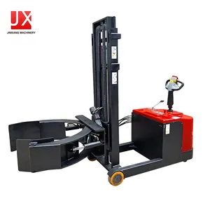 Electric Stacker Forklift With Paper Roll Clamp Standard Height 1600mm