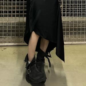 Botas de tacón redondo de gamuza estilo británico 2026, cómodas botas de tobillo, botas vaqueras occidentales con diseño de hebilla para mujer - Product Image 3