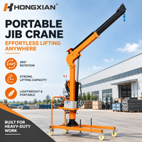 Mini-grue hydraulique mobile 1-3T, avec châssis de levage rotatif à flèche, montée sur véhicule pour le chargement et le déchargement