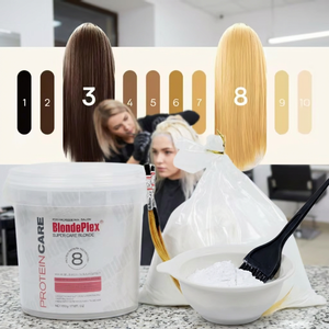 Poudre décolorante professionnelle BLONDEPLEX pour coloration capillaire, 7 8 9 10 niveaux, 500g, OEM/ODM - Product Image 2