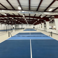 Structure en acier pour salle de pickleball intérieure, capacité de charge de neige lourde de 15 kN, certifiée EN1090 CE, fabrication en usine