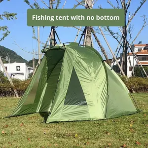Carpa de pesca sin base con montaje manual, tipo Ridge Roof, con varillas de fibra de vidrio, impermeable para tres estaciones, 1000-1500mm, poliéster 190T, para <span class=keywords><strong>playa</strong></span> - Product Image 2