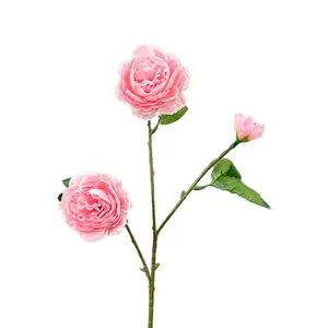 Decorative Real Touch Rose Artificial Flowers Single Bulk Silk White Roses Latex Real Touch Flower Artificial For Wedding Decor