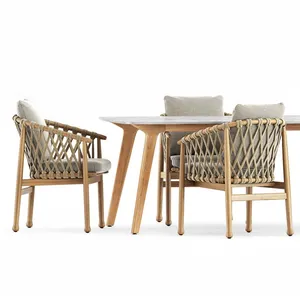 Nordic Design Wood Frame Outdoor Chair teak outdoor furniture set outdoor table and chair set