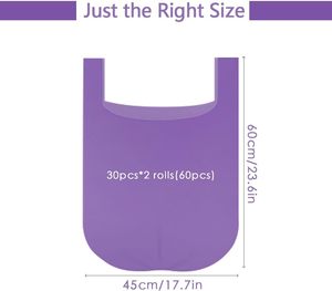 ถุงขยะพลาสติกหนาพิเศษ แบบเสื้อกั๊กสีแดง ใช้งานได้หลากหลายสำหรับบ้าน สำนักงาน ห้องน้ำ และกลางแจ้ง - Product Image 2