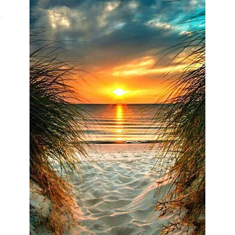 5D DIY Sunset Diamond painting Landscape Painting wall canvas art painting for home decor full drill cross stitch diamond kits