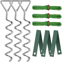 Kit de piquets spirale robustes pour arbres – Ensemble de soutien et de fixation de souches en spirale