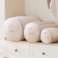 Sac de rangement pour couette en forme de cylindre, sac d'organisation, sac de rangement pour vêtements et couettes, sac d'emballage pour couette, sac de déménagement et d'emballage