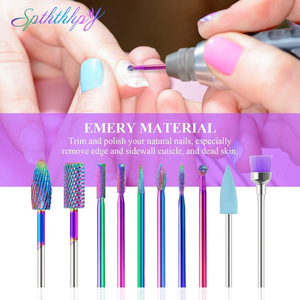 10 in 1 Electric Nail <b>Drill</b> Bit Kit Large Barrel Safety Bits for Gel Removal Manicure Pedicure - Product Image 5