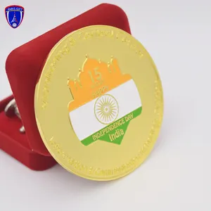 Cheap India custom chief challenge coin gold UAE coin for command